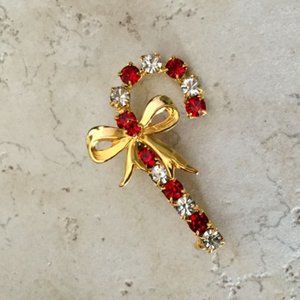 Holiday Candy Cane Brooch